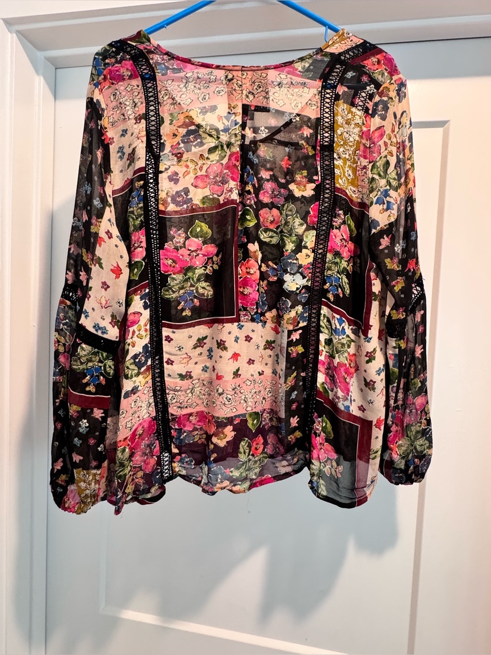 Johnny Was Jade Roswell Pieced Blouse - Picture 9 of 10